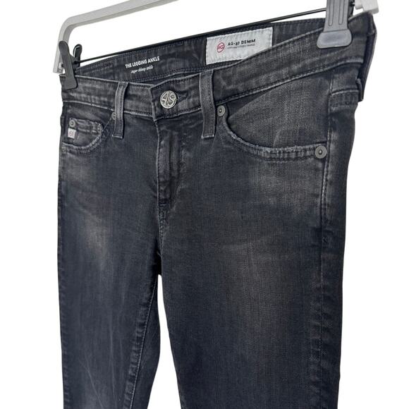 AG The Legging Ankle Super Skinny Ankle Jeans, Charcoal Black, Size 24 - Picture 2 of 6